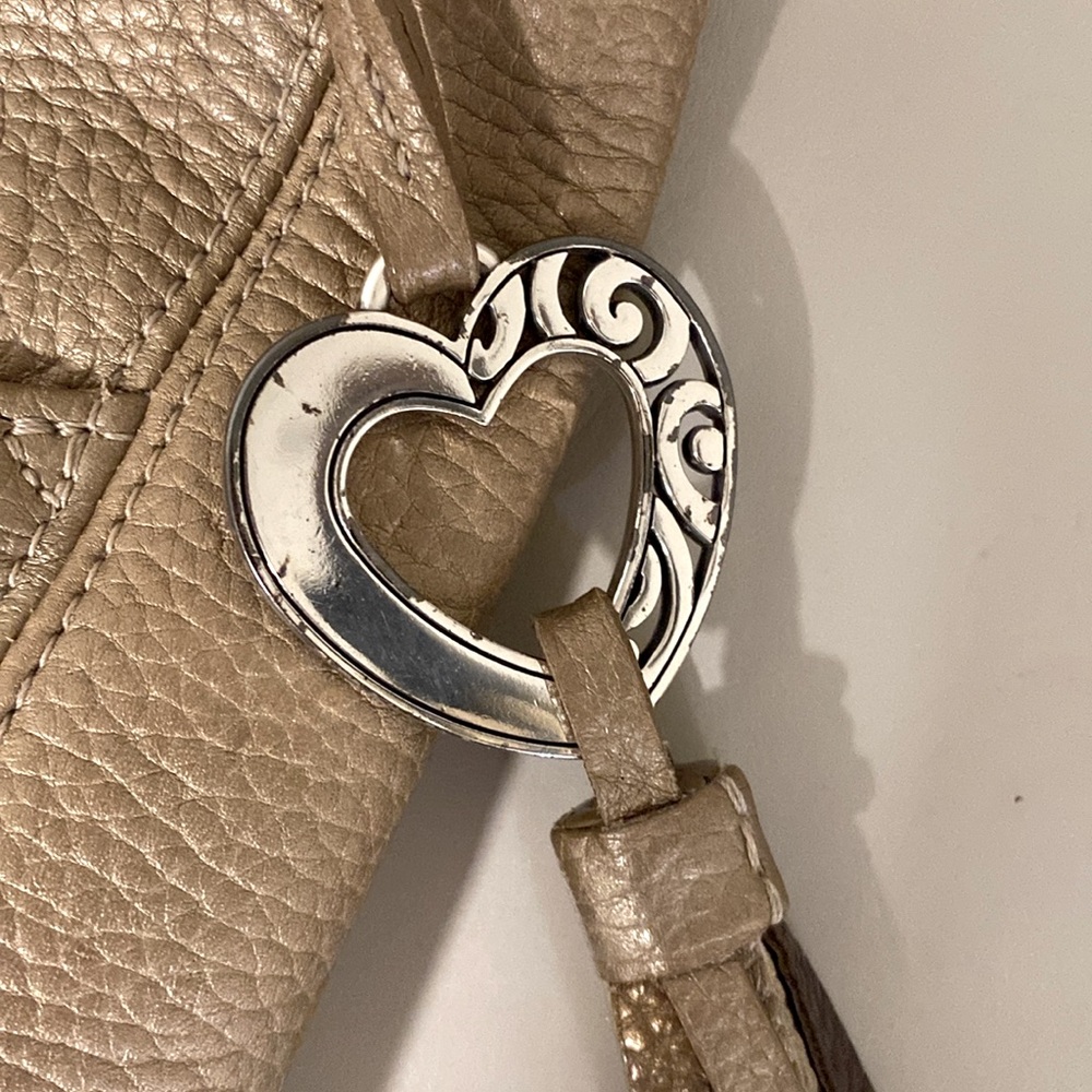 Brighton Gold/Tan Braided Handle Genuine Leather Bag - Picture 13 of 13
